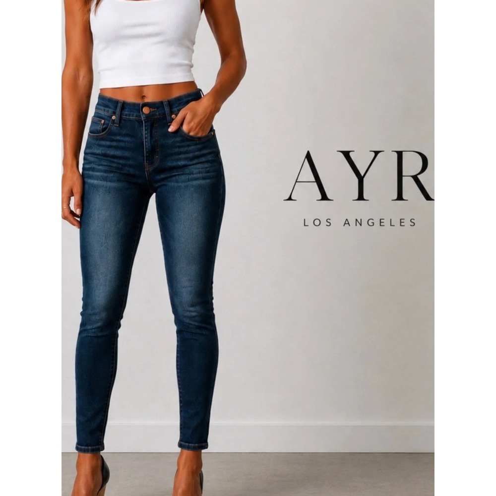 AYR Womens The Chiller Skinny Jeans Size W25 L28 Dark Wash Denim